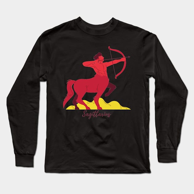 Sagittarius Long Sleeve T-Shirt by KiRich